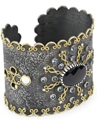 Stella Flame "Byzantia" Sapphire and Lemon Quartz Cuff Bracelet