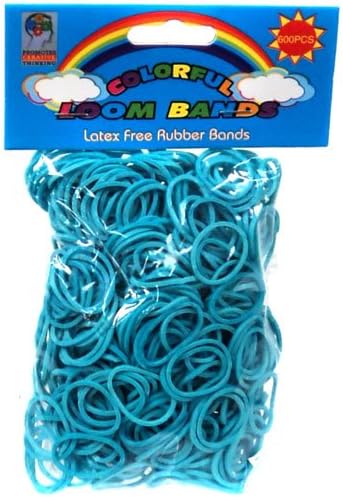 Colorful Loom Bands 600 TEAL Rubber Bands