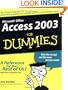 Access 2003 For Dummies