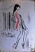 Barcode Girl by Ge Feng. Size 24.00 inches width by 36.00 inches height. High Quality Art Poster Print