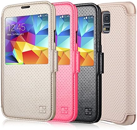 Samsung Galaxy S5 Wallet Case Noble Leather Series (Light Pink)
