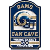 NFL St. Louis Rams 11-by-17 inch Fan Cave No Offseason Wood Sign