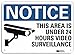 Security and Surveillance, Notice, Recycled Aluminum, 10" x 14", With Mounting Holes, Engineer