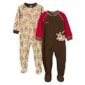 Infant Boys' Just One Year Fleece Puppy Blanket Sleeper - Brown/Red