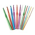 Satz mit 12 H�kelnadeln aus buntem Aluminium 2mm - 8mm H�kelnadel Von Curtzy TM