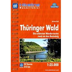 Hikeline Wanderf�hrer Th�ringer Wald. Die sch�nsten Wanderrouten rund um den Rennsteig, 1 : 35 000, wasserfest und rei�fest, GPS zum Download