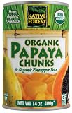 Native Forest Organic Papaya Chunks, 14-Ounce Cans (Pack of 6)