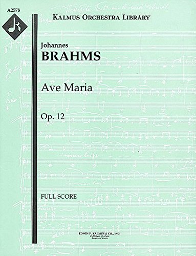 Ave Maria, Op.12: Full Score [A2578]