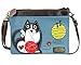 Chala Fat Cat Mini Crossbody Handbag - Convertible Strap, Cat Lovers Gifts (Blue)