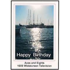 Aces and Eights: Widescreen TV: Greeting card: Merry Christmas