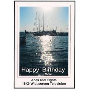 Aces and Eights: Widescreen TV: Greeting card: Merry Christmas