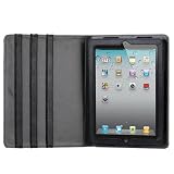 Apple iPAD i-Pad 2 II 2nd Generation 3G, Wifi Model 16GB 32GB 64GB Tablet Slate High Quality Black Leather Cover Protective Case Jacket Magnetic Closing Flap Bracket Stand + Free Additional High Quality Screen Shield Protector