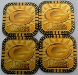NFL Licensed Green Bay Packers 4 Pack of Elegant Club Edition Drink Coasters