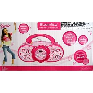 Barbie Bloombox Portable CD Boombox w AM FM Stereo Radio (2007) by Barbie Bloombox Portable CD Boombox