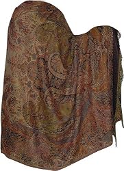Elegant Shawl Wool Jacquard Design Meditation Wrap 106 x 55 inches