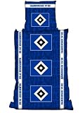 HSV / Hamburger SV Bettwäsche Linon 'Allover Raute'