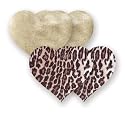 Nippies Leopard Gold Heart Waterproof Self Adhesive Fabric Nipple Cover Pasties