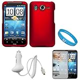 Red Durable Protective Rubberized Crystal Hard Case Cover for AT&T Wireless ....