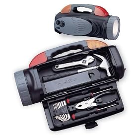 Tool Kit Lantern With Radio - Black by Picnic Time