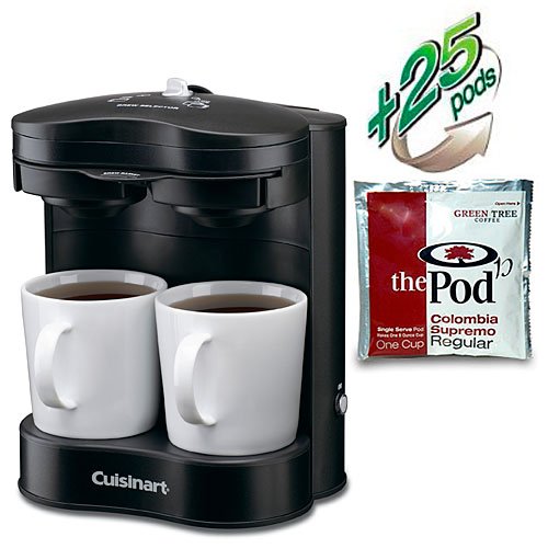 Cuisinart ® Commercial 2-cup Coffeemaker - Black (includes 36 Colombia Supremo Regular Pods)