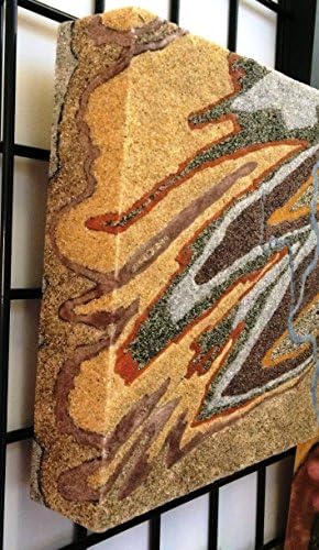 Pennsylvania Valley and Ridge Geology original sand painting 10" square with 2" side cradle sand art work Perry County cross section geologic map