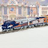 Collectible NFL Football Denver Broncos Express Electric Train Collection