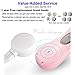 PleasingCare Sonic Facial Cleansing Brush, 2 Speeds, 3 Heads Included Rechargeable Face Cleaning Brush, Removing Makeup and Skin Care Must Have Pro Cleansing System (Pink)
