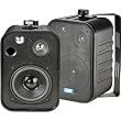 5" 40-Watt Outdoor Patio Speakers - Black