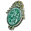 Green Cameo Brooches And Pins Vintage