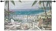 Beach Party Coastal in Pastel View Cotton Wall Art Hanging Tapestry 35