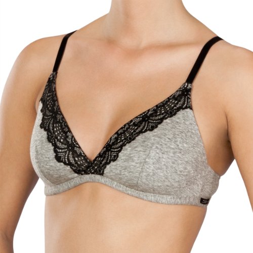 Skiny Damen BH/ Ohne B&uuml;gel SKINY Motion Lace Women / 1845 Da. Triangel, Gr. 70B (36), Grau Preisvergleich