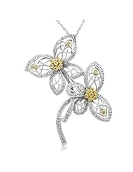 18K White Gold 1.2cttw Garden Flower Diamond Pendant