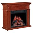 Bristol Rolling Electric Fireplace - Mahogany