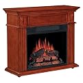 Bristol Rolling Electric Fireplace - Mahogany
