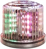 Fortune PL-450MUJ Battery Powered Ultra Bright LED Standard Police Beacon, 5" Diameter x 5" Height, Multi Color