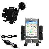 Pharos GPS 525P Flexible Auto Windshield Holder with Car Charger - Uses Gomadic TipExchange