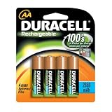 Duracell DC1500B4N AA NiMH Duracell Rechargeable Batteries, (4 Batteries)