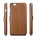 OCASE Leather Wallet Case with empered Glass Screen Protector for Apple iPhone 6/6S - Brown