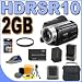 Sony HDR-SR10 40GB Hard Drive HD Camcorder with 15x Optical Zoom PLUS 2GB PRO Duo Memory Stick - Extra Rechargeable Battery - UV Filter - Quick External Charger - HDRSR10 BigVALUEInc Accessory Saver Bundle + MORE