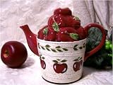 Porcelain Country Apple Tea Pot
