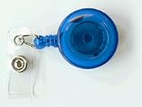 Retractable Badge Reel Translucent Blue