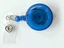 ID Badge Reel, Translucent Blue, 30'' Retractable Nylon Cord, Metal Slide Belt Clip, Sold Individually