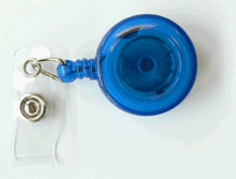 Retractable Badge Reel Translucent Blue
