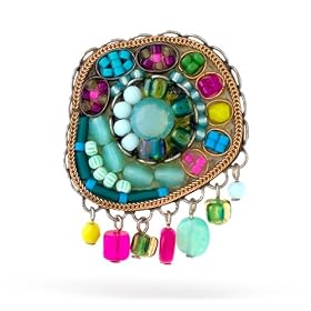 Ayala's Timeless Beauty Pin in Aquamarine and Magenta #2632 AP OP by The Artazia Collection