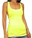 2x1 Rib U-Neck Tank Top, Black, Large
