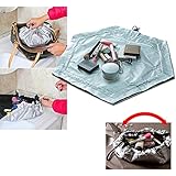 2 In 1 Travel Cosmetic Makeup Bag Work Mat Pouch Case Storage Organizer Large !