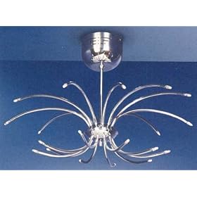 Contemporary Lamps, Kasper Twenty Light Chrome Semi Flushmount Ceiling Light by... by LAMPS BEAUTIFUL