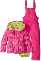 Pink Platinum Little Girls' Polka Dot Snowsuit Set