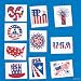 Glitter Patriotic Temporary Tattoos 1 3/4
