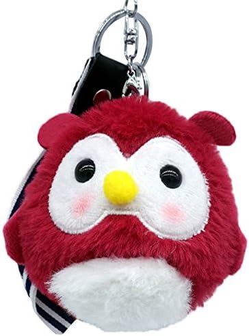 Cartoon Owl Plush Keychain Plush Stuffed Animal Clip Key Ring-Color1